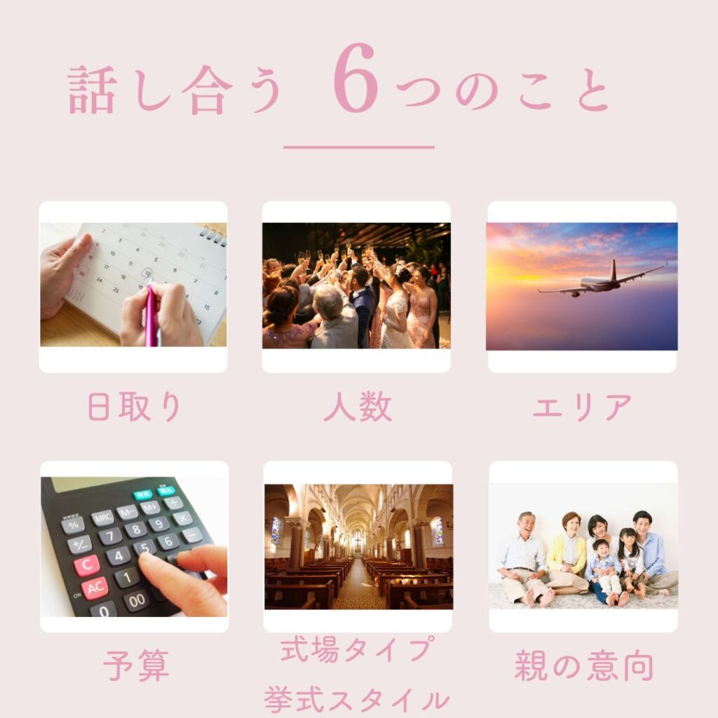 式場探しで私が話し合った6つのこと