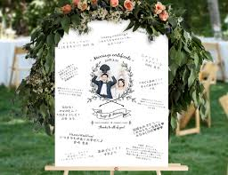結婚証明書 ゲスト参加型 寄せ書きボードの実例4