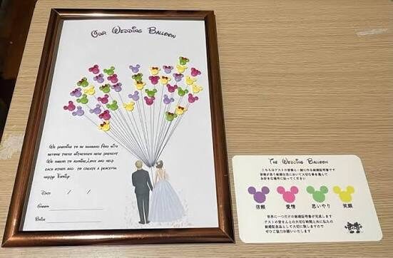 結婚証明書 ゲスト参加型 ウェディングバルーンの実例1
