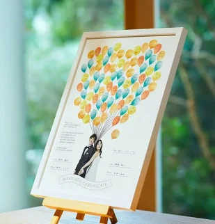 結婚証明書 ゲスト参加型 ウェディングバルーンの実例2